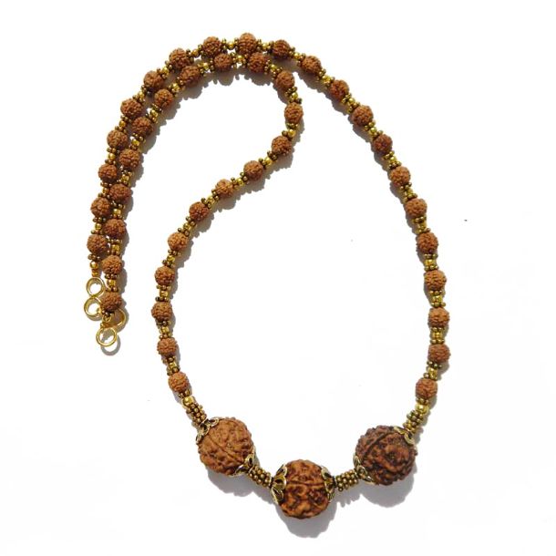 4 Mukhi Rudraksha with 5 Mukhi rudraksha mala