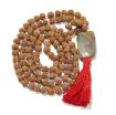 Rudraksha Mala with Unakite  Pendant